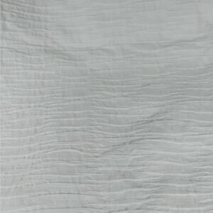 HOTEL BRAND! GORGEOUS WHITE ON WHITE CRINKLED COTTON FABRIC SHOWER CURTAIN!
